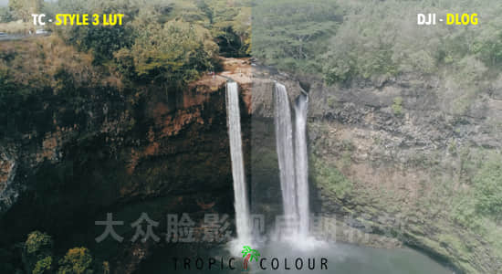 50个大疆无人机航拍DLog视频调色LUTs预设Tropic Colour Drone LUTs（FCPX/PR/PS/AE/达芬奇）