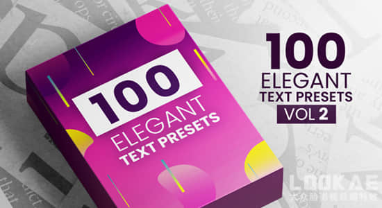 AE预设-100种优雅文字标题进入退出动画 第2季 Elegant Text Presets