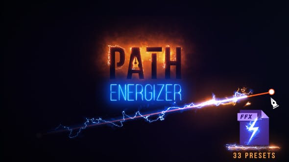 AE预设-能量线条激光电流特效动画 Path Energizer