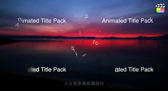 FCPX插件-27个缓入缓出动态文字标题基本字幕 Animated Title Pack