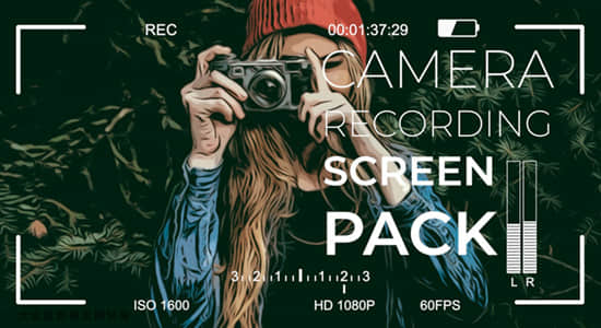 FCPX插件-21个摄像机手机录制拍摄取景框特效 Camera Display PACK