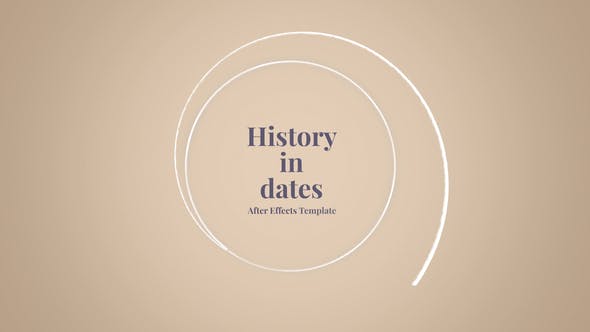 AE模板-时间线发展历程回忆图文介绍展示 History in Dates - History Memory