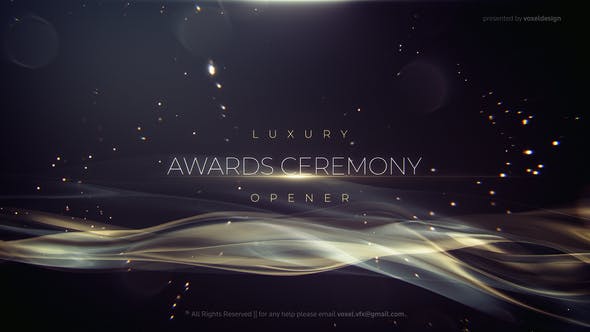 AE模板-金色闪耀文字标题开场介绍 Luxury Silky Opener