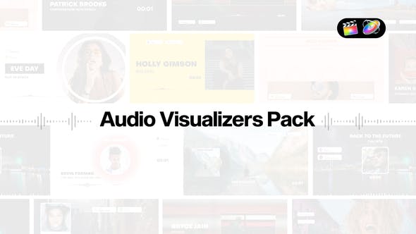 FCPX插件-45个音频可视化封面图形包装展示动画 Audio Visualizers Pack