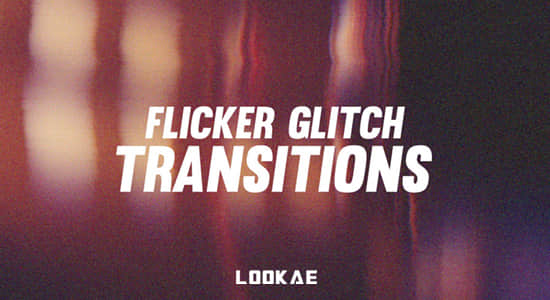 FCPX插件-15个故障闪烁失真转场过渡 Flicker Glitch Transitions