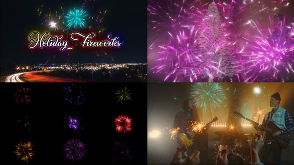 FCPX插件-9组喜庆节日烟花爆炸特效动画 Holiday Fireworks Pack