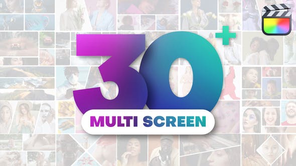 FCPX插件-36种动态分屏多画面组合动画 Multi Screen Pack