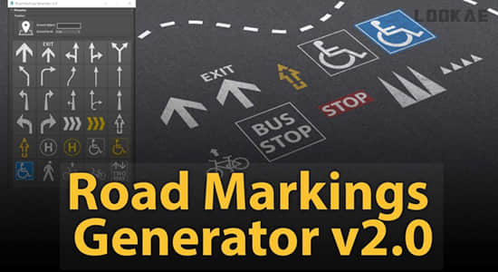 3DS MAX插件-二维指示牌路标生成工具 Road Markings Generator v2