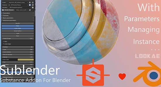 Blender插件-与Subtance软件桥接联动实时更新工具 Sublender: Substance For Blender v2.0.3