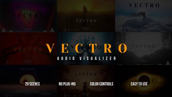 AE模板-20种现代音频可视化动画视觉特效 Vectro Audio Visualizer