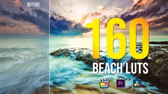 160种户外海滩VLOG度假LUT调色预设 Beach LUTs Color Grading