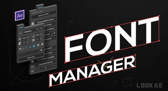 AE脚本-英文字母书写MG动画 Font Manager 2.0.1 + 使用教程