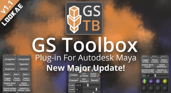 硬表面辅助建模工具Maya插件GS Toolbox v1.1.6 支持2017-2023-LookAE.com