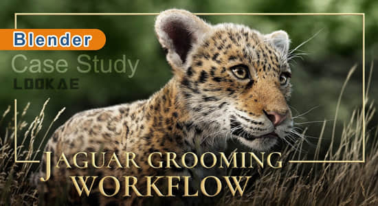 Blender教程-三维真实毛发模拟制作 Jaguar Grooming Workflow