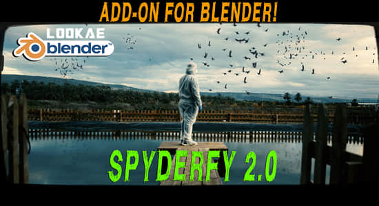 Blender插件-群体粒子动画模拟特效 Spyderfy V2.6 - Boid Systems Add-On