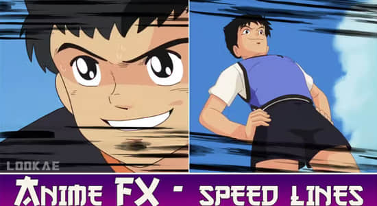 AE模板-二维卡通动漫速度线动画 Anime FX - Speed Lines