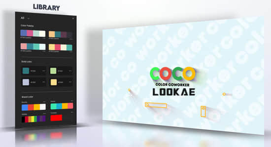 AE脚本-高级调色板配色表应用工具 Coco Color CoWorker 1.3.2+使用教程