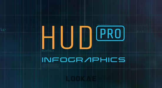 AE模板-未来数字科技感HUD元素动画 HUD Pro Infographics