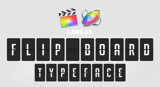 FCPX插件-数字英文字母滚动翻转翻页动画 Flip Board - Animated Typeface