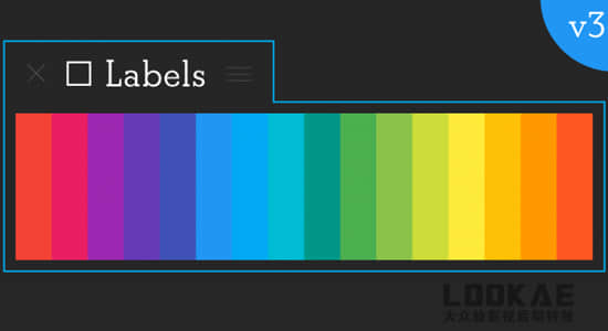 AE脚本-图层标签颜色批量管理工具 Labels V3.3.2 + 使用教程
