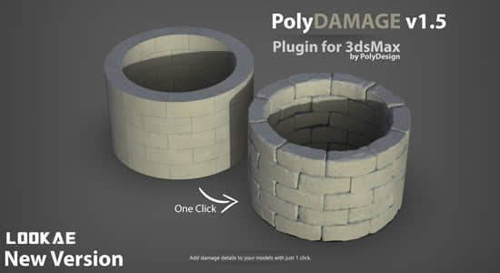 三维模型添加损坏细节纹理雕刻Blender插件 PolyDamage