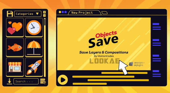 AE脚本-通过实时预览保存合成图层和属性 Save Objects 1.1.2 + 使用教程
