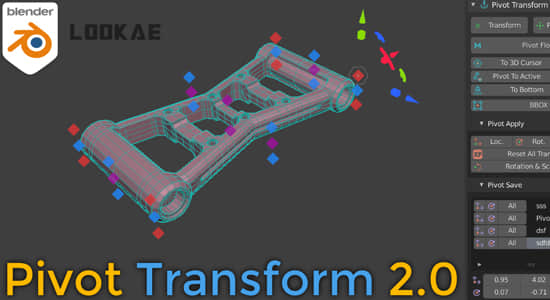 Blender插件-三维模型中心点变换移动工具 Pivot Transform V2.3.0