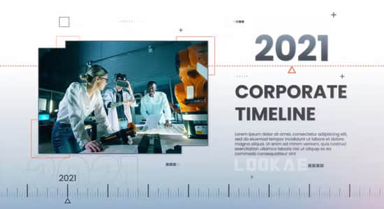 AE模板-公司企业时间轴发展历程展示介绍包装 Clean Corporate Timeline