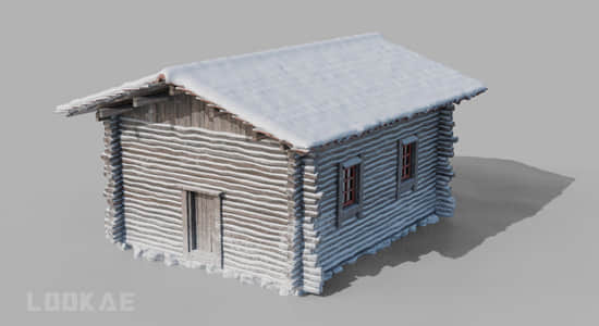 Blender插件-三维小木屋生成器 Cottage Generator Setup for Geometrynodes V1