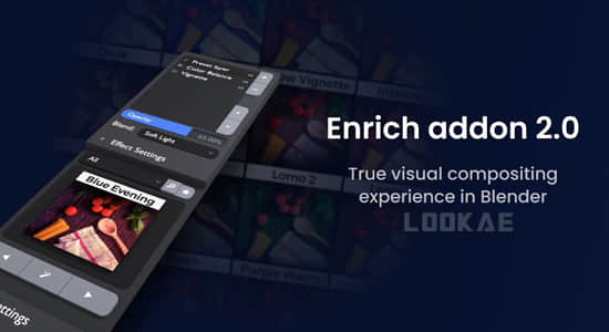 Blender插件-以图层方式后期合成调节 Enrich V2.1.0