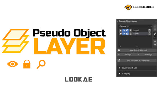 Blender插件-图层管理应用 Pseudo Object Layer V1.42
