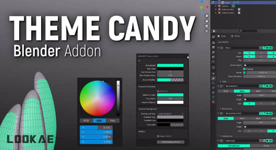 Blender插件-一键更换UI主题配色 Theme Candy v1.4.1