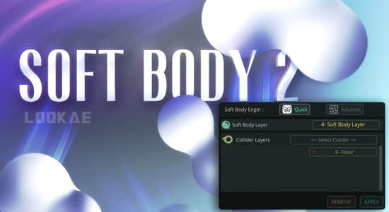 图形物体弹性柔和碰撞模拟AE脚本 Soft Body v2.0 + 使用教程