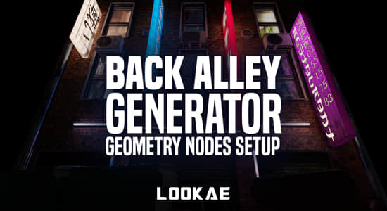 快速生成街道楼房巷子Blender插件 Back Alley Generator v1.1