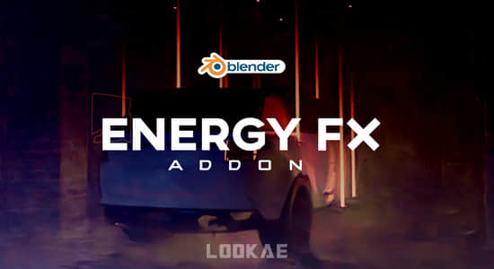 酷炫能量冲击波光线特效元素Blender插件 Energy FX