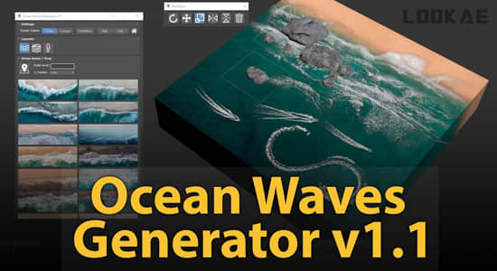 流体海浪生成3DS MAX插件 Ocean Waves Generator V1.1