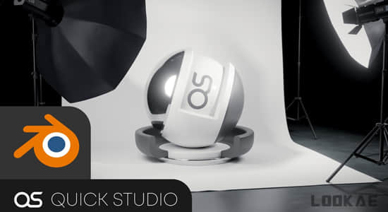 Blender插件-摄影棚三维灯光渲染工具 Quick Studio V2.1.0+预设库