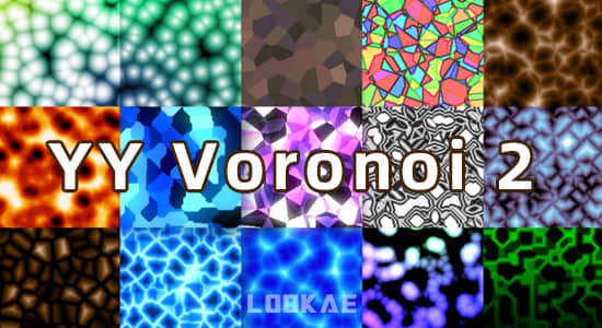 中文汉化-抽象纹理背景生成器AE插件 YY Voronoi v2.1 Win/Mac