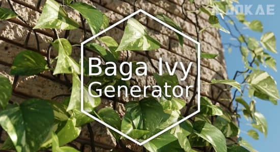 Blender插件-常春藤爬山虎生成工具 Baga Ivy Generator V2.0.2