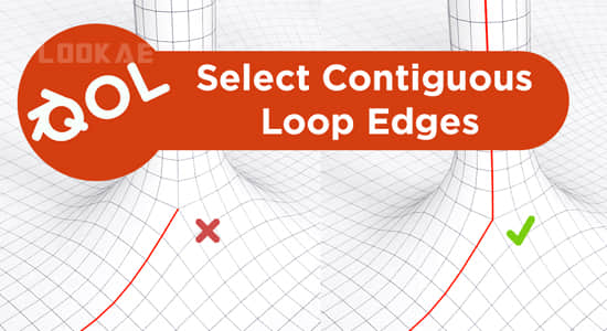 循环边缘选择Blender插件 Qol Tools: Select Contiguous Loop Edges V1.0.4