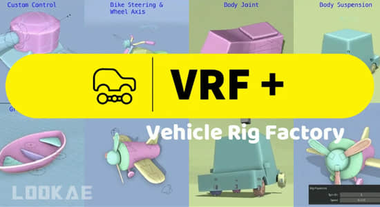 交通工具汽车绑定Blender插件 VRF – Vehicle Rig Factory Plus V0.1.2