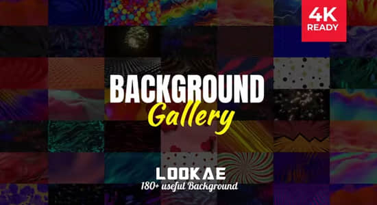 180种创意时尚抽象图形背景动画AE模板 Background Gallery