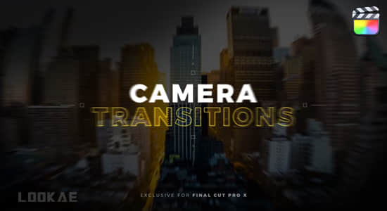 FCPX插件-30种摄像机变焦缩放平移滚动抖动无缝视频转场预设 Camera Transitions