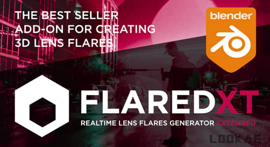 真实镜头光效耀斑Blender插件 Flared V1.9.51 – Lens Flares In Blender