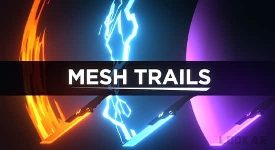 二维动画卡通光效路径拖尾Blender插件 Mesh Trails V1.3.3 + 预设包