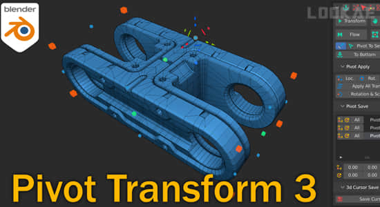 三维模型中心点变换移动Blender插件 Pivot Transform V3.4.0