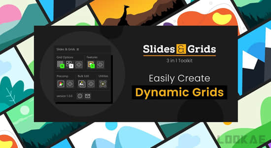 AE脚本-创建动态网格幻灯片视频墙展示动画 Slides & Grids V1.2.4+使用教程