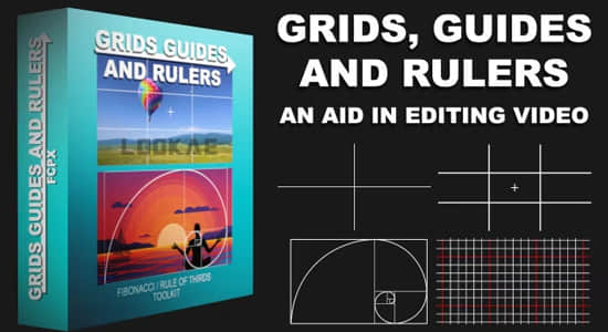 FCPX插件-15种网格辅助线标尺黄金分割线预设 Grids Guides And Rulers