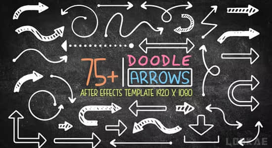 75种手绘涂鸦箭头指示动画AE模板 Doodle Arrow Pack