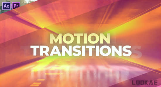 翻转拉升缩放移动运动转场预设AE模板 Motion Transitions